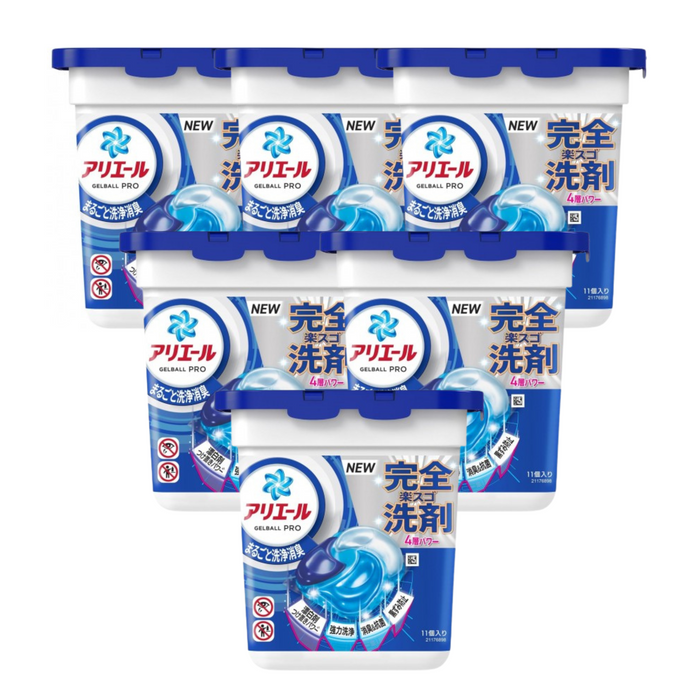 ARIEL - 【原箱6盒】Ariel Gel Ball Pro 消臭洗淨洗衣球 11粒 x6盒 (藍色)【平行進口】**包裝可能有所不同**