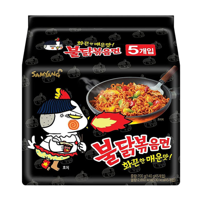 三養 - 辣香雞撈麵 (5包裝) 140g x5 **包裝可能有所不同** 到期日 26/05/2026或之後**
