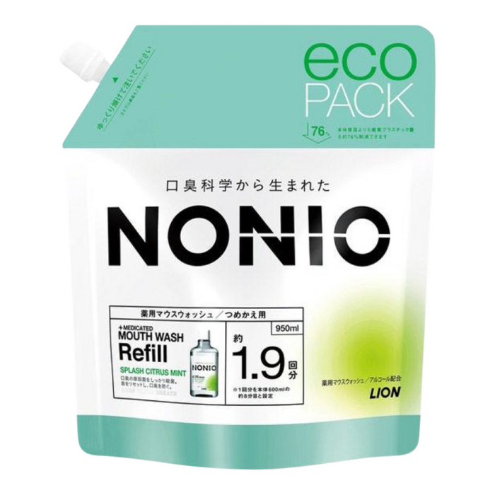 獅王 - NONIO 漱口水 柑橘薄荷補充裝 (綠色) 950ml 【平行進貨】**包裝可能有所不同**