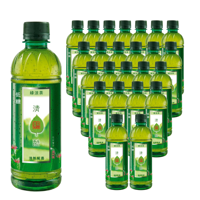 清熱酷 - 【原箱24支】綠涼茶 (低糖) 350ml x24支 **新舊包裝,隨機發貨** 此日期前最佳 1/4/2026