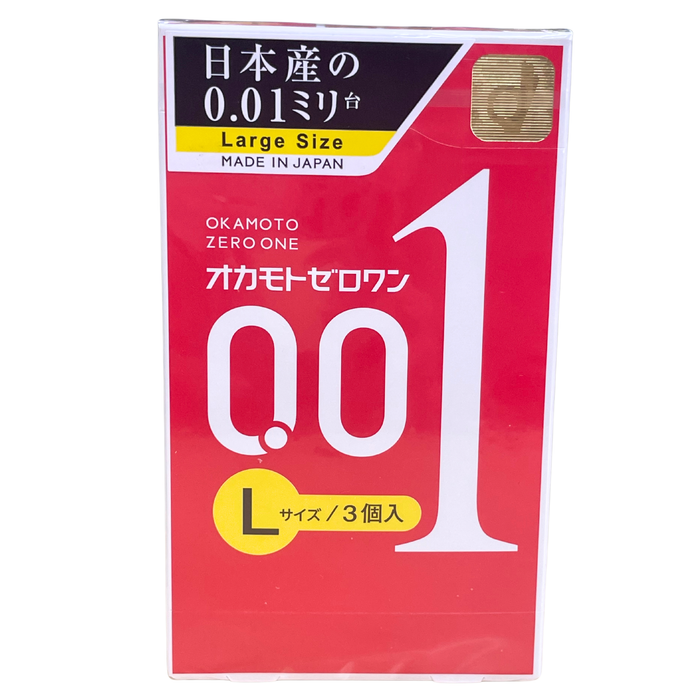 岡本 - 0.01 極限超薄 (大碼) 安全套 3片入 【平行進口】