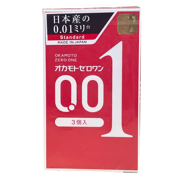 岡本 - 0.01 極限超薄 (普通碼) 安全套 3片入 【平行進口】