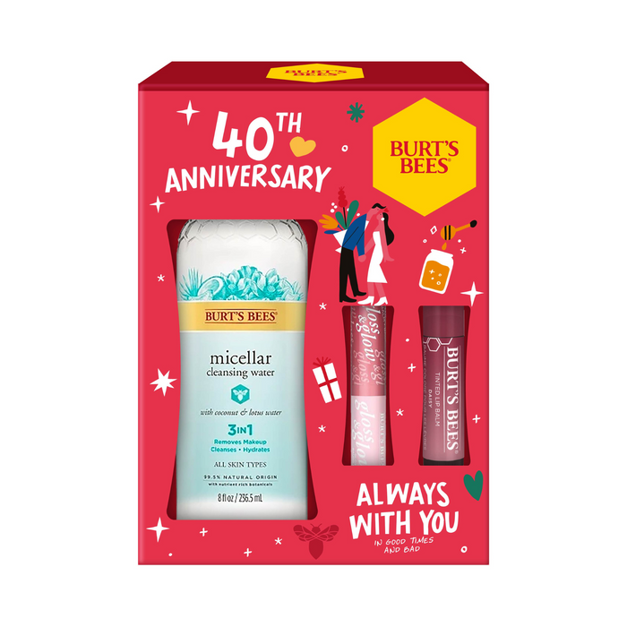 BURT'S BEES - 淡彩潔淨套裝 236.5ml + 1.98g + 4.25g **香港行貨**