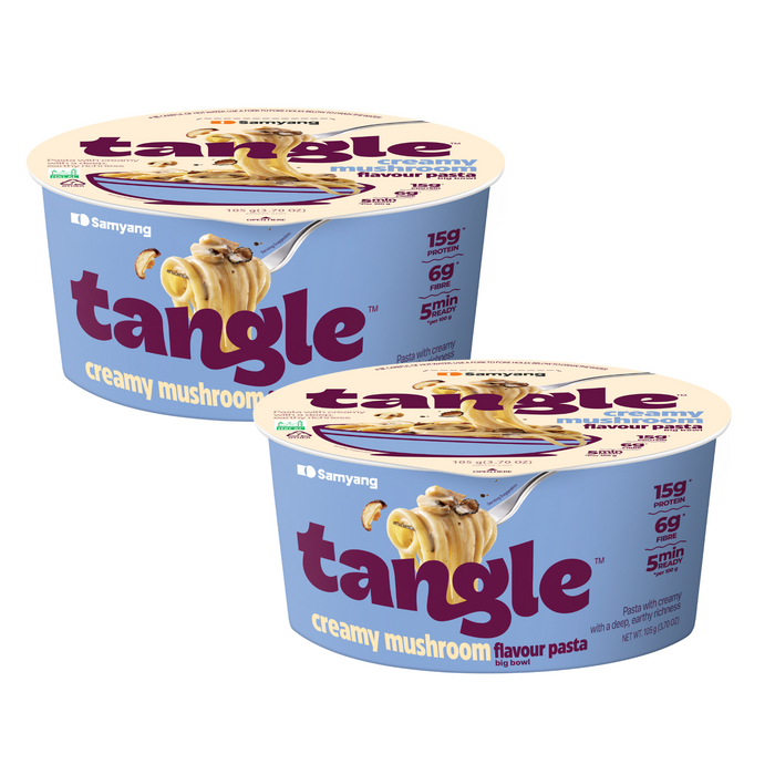 三養 - 【2碗裝】TANGLE忌廉蘑菇意粉(碗) 105g x2 **包裝可能有所不同** 到期日19/05/2026