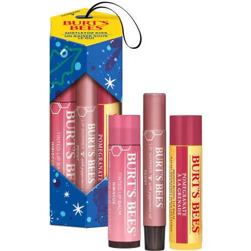 BURT'S BEES - 保濕潤唇系列套裝 (紅石榴4.25g + 牡丹花2.55g + 大紅花4.25g) **香港行貨**
