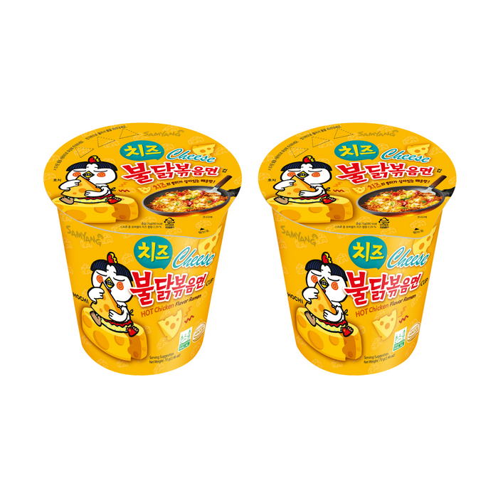 三養 - 【2杯裝】辣香雞芝士撈麵 (杯) 70g x2 **包裝可能有所不同** 到期日 11/11/2025或之後