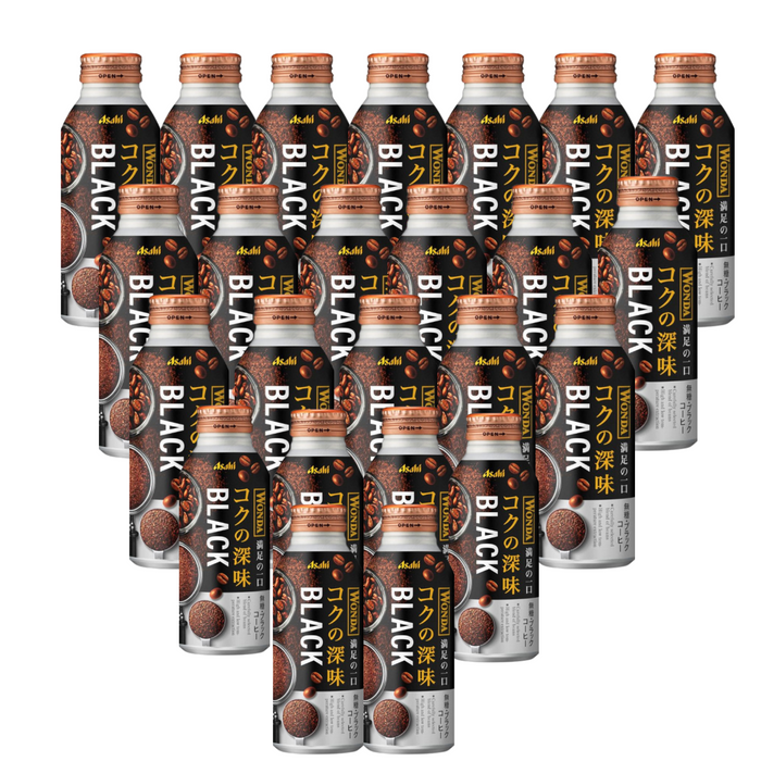 朝日 Asahi - 【原箱24件】深煎無糖黑咖啡 400g x24支**新舊包裝,隨機發貨** 此日期前最佳 02/2026**