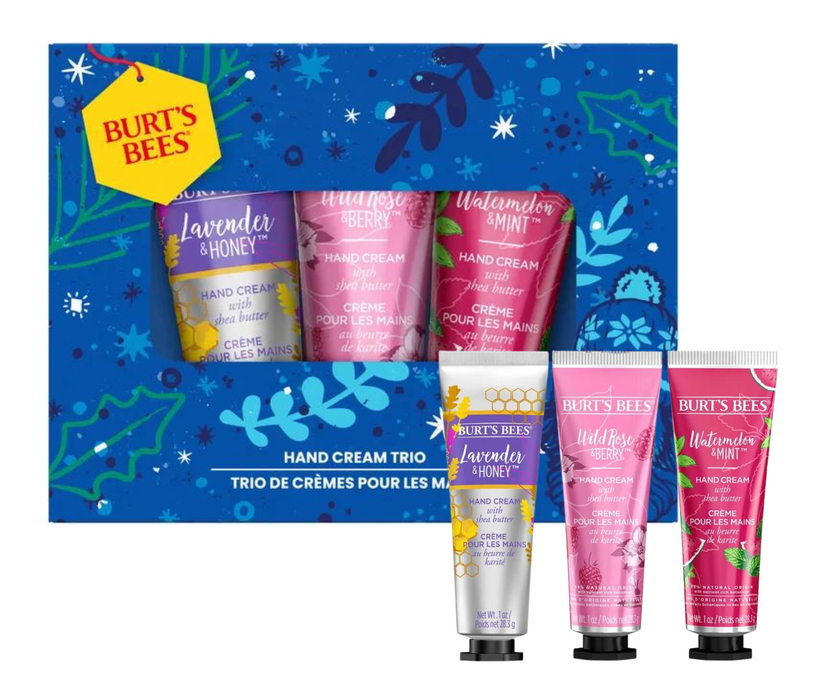 BURT'S BEES - 節日三重奏乳木果潤手霜 (薰衣草蜂蜜、西瓜薄荷、野玫瑰漿果) 28.3g x3支 **香港行貨**