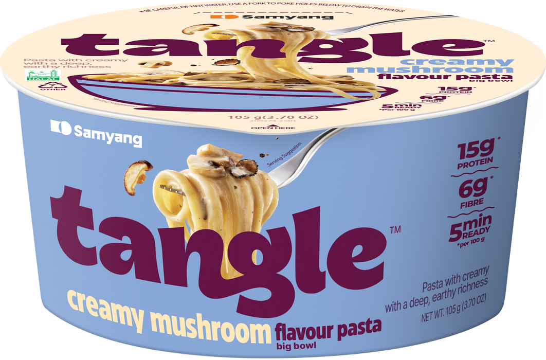 三養 - 【2碗裝】TANGLE忌廉蘑菇意粉(碗) 105g x2 **包裝可能有所不同** 到期日19/05/2026