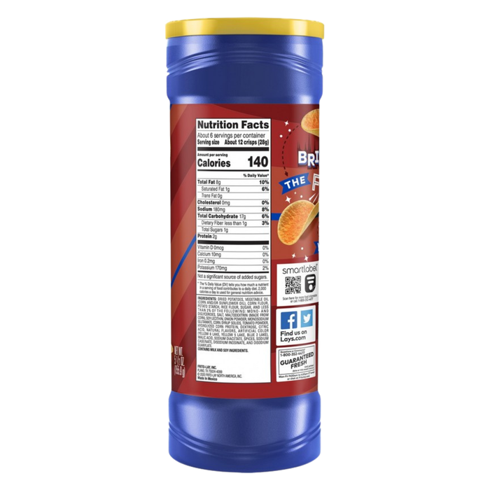 樂事 - STAX 筒裝燒烤味薯片 155.9克 啡色 **包裝可能有所不同**