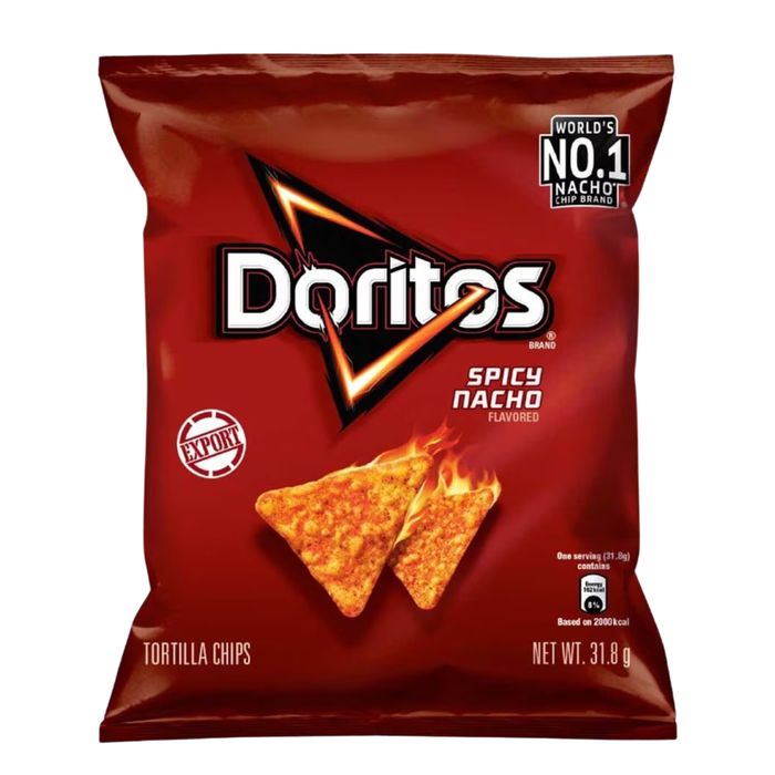 Doritos - 【6包裝】多樂脆香辣芝士味粟米片 31.8g x6 **包裝可能有所不同**