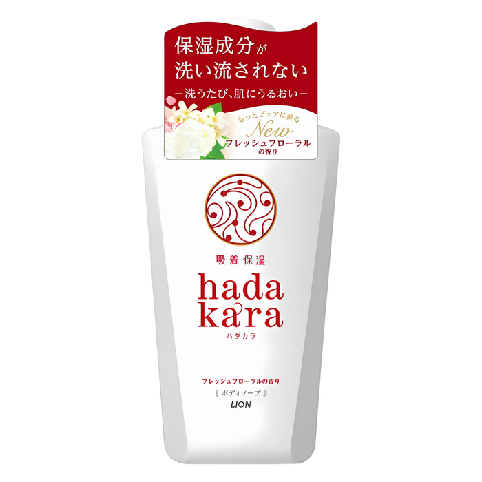 獅王 - Hadakara 保濕沐浴乳 500ml (花束香) 【平行進口】**包裝可能有所不同**
