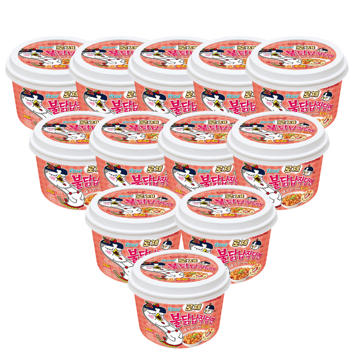 三養 - 【原箱12碗裝】奶油玫瑰辣雞味撈寬麵(碗) 169.4g x12 **包裝可能有所不同** 到期日 27/12/2025