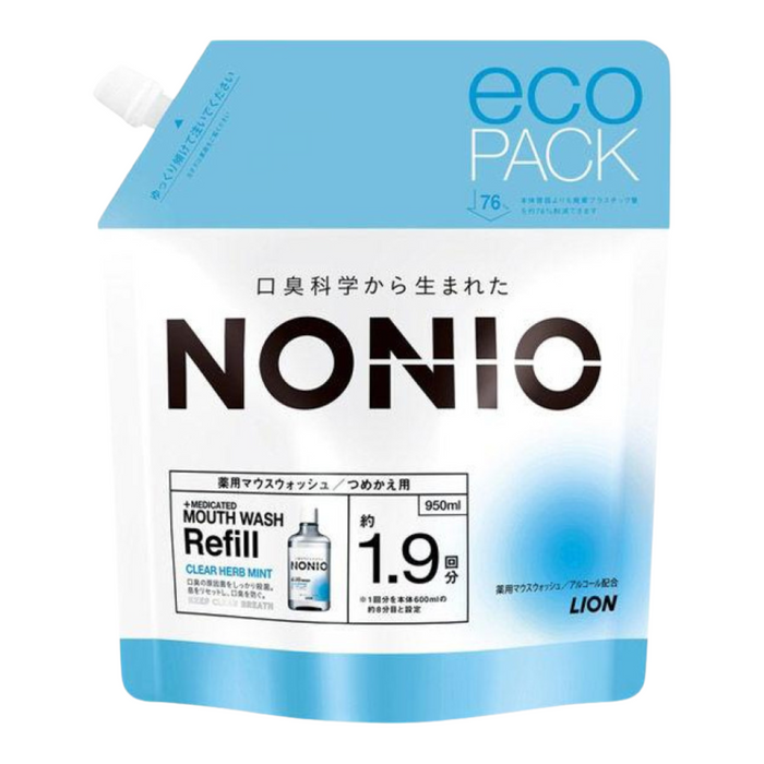 獅王 - NONIO 漱口水 薄荷味補充裝 (藍色) 950ml 【平行進口】**包裝可能有所不同**