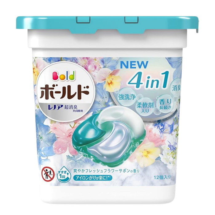 Bold - 4合1強效洗淨防皺防泛黃除臭柔順洗衣球 11粒 (藍色) - 清爽陽光&肥皂香【平行進口】