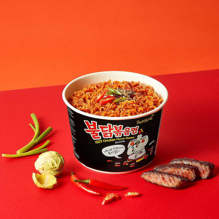 三養 - 【2碗裝】辣香鷄撈麵 (碗) 105g x2 **包裝可能有所不同** 到期日 22/05/2026或之後