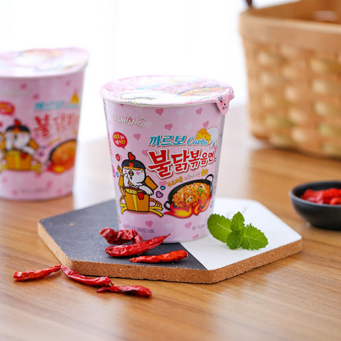 三養 - 【2杯裝】辣雞卡邦尼味撈麵 (杯) 80g x2 **包裝可能有所不同** 到期日 27/04/2026或之後
