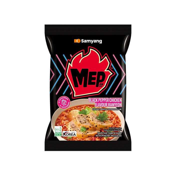 三養 - MEP黑胡椒鷄肉味湯麵(5包裝) 80g x5 **包裝可能有所不同** 到期日29/04/2026或之後