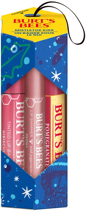 BURT'S BEES - 保濕潤唇系列套裝 (紅石榴4.25g + 牡丹花2.55g + 大紅花4.25g) **香港行貨**