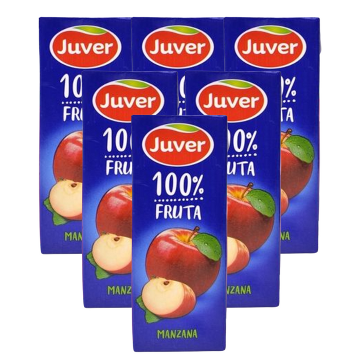 Juver - 100% Fruta 蘋果果汁 200ml x6包 **新舊包裝，隨機發貨** 此日期前最佳27/11/2025**