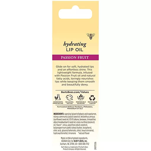 BURT'S BEES - 百香果油保濕唇油 7.98ml **香港行貨*