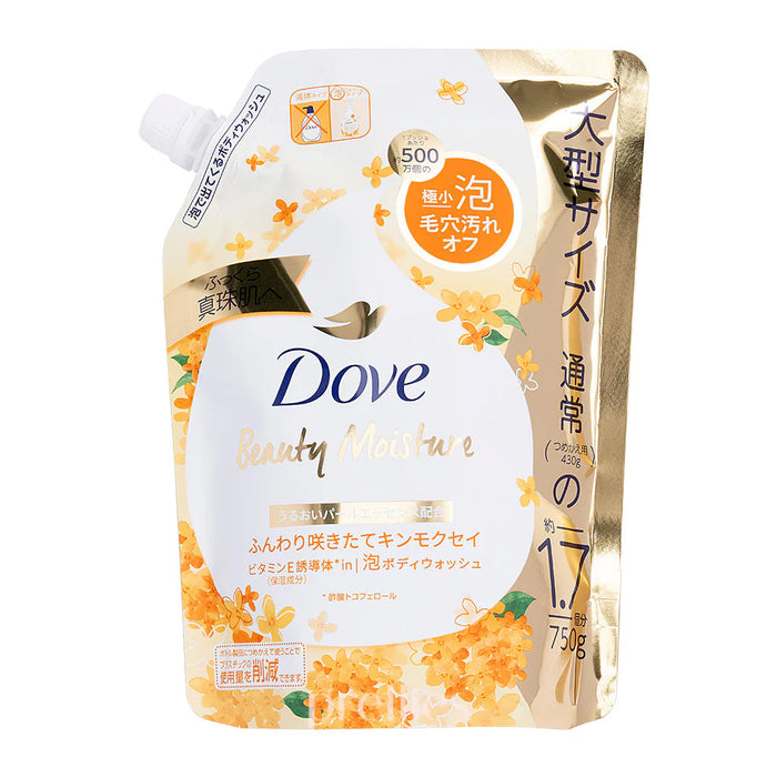 多芬 - Beauty Moisture護膚美肌保濕泡泡沐浴乳補充裝 750g（桂花香）【平行進口】**包裝可能有所不同**