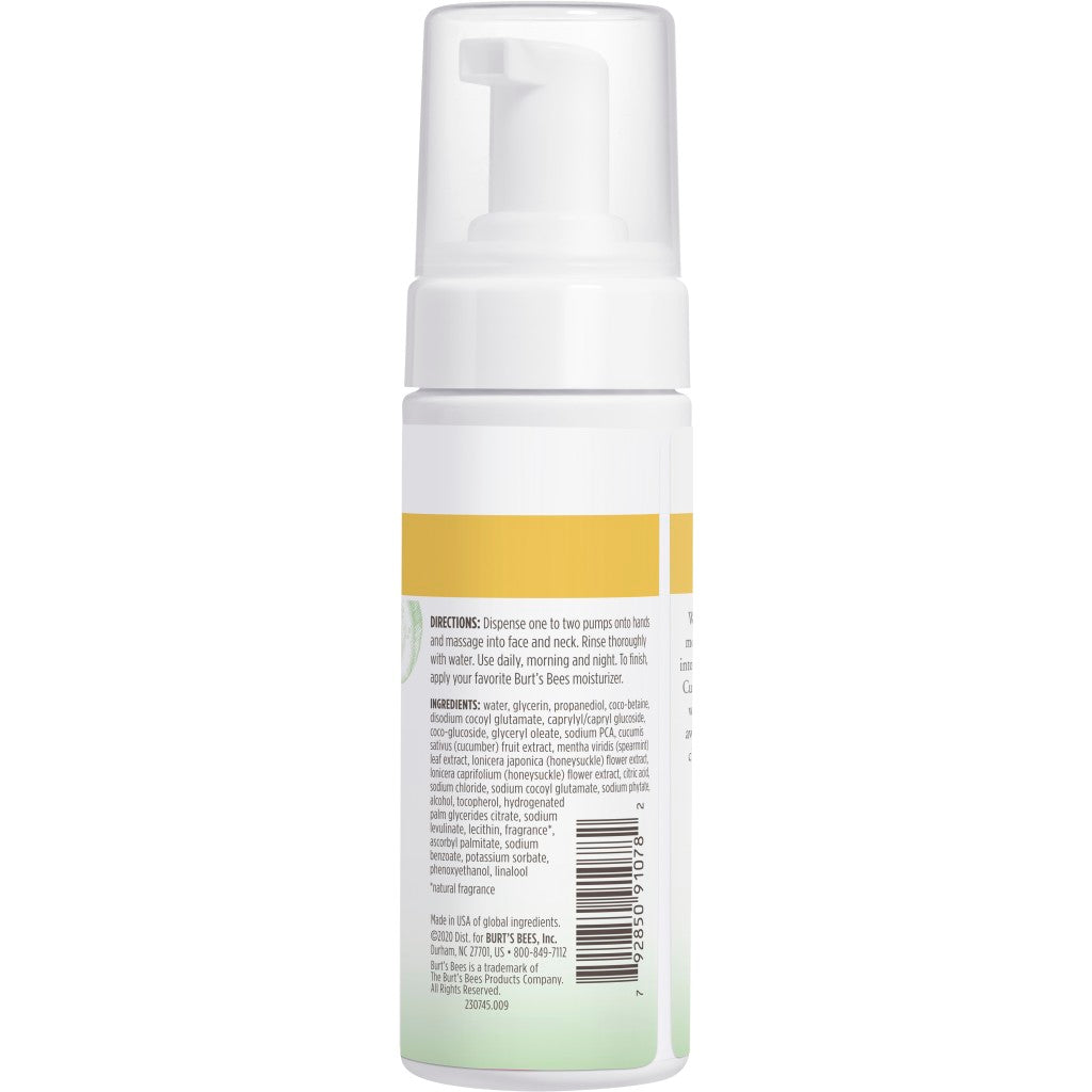 Burt's Bees Refreshing Cucumber Foaming Cleanser 清新青瓜洁净泡泡141.9ml
