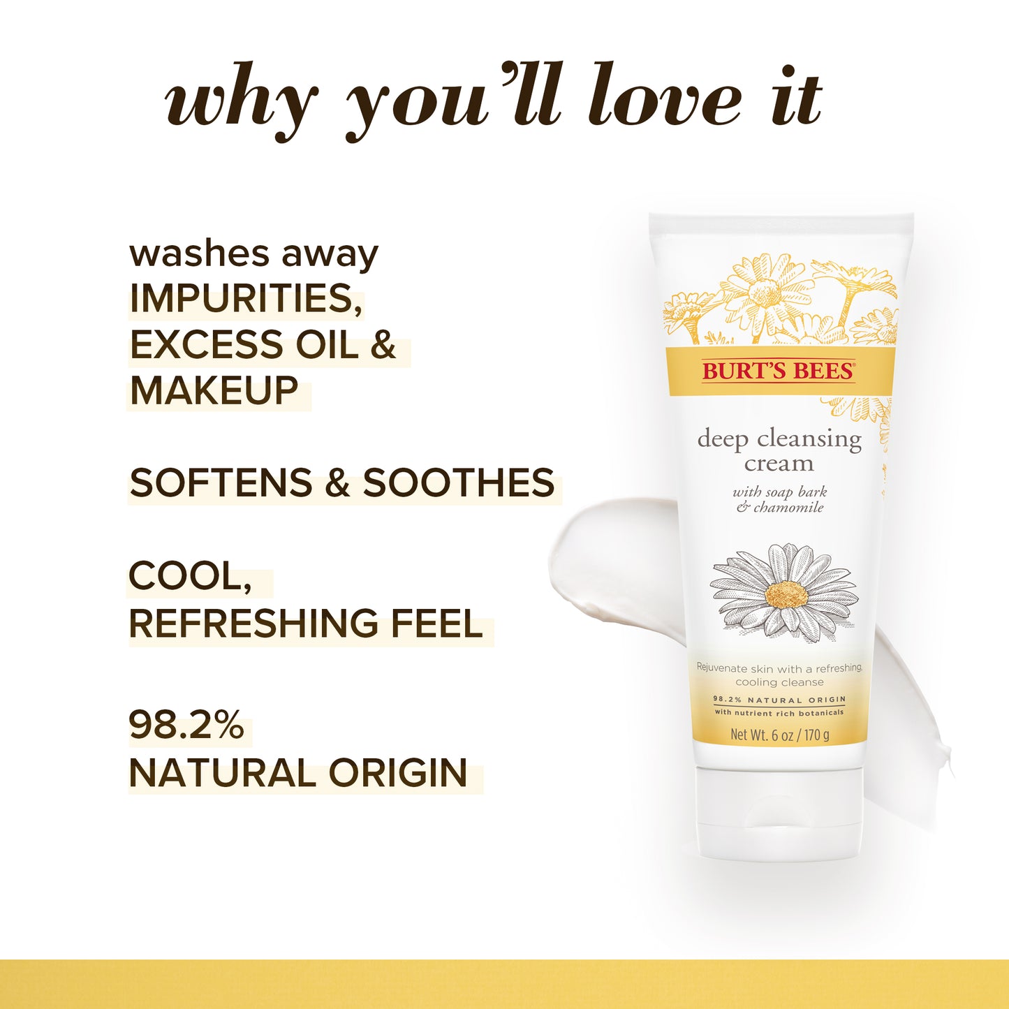 Burt's Bees Classic Chamomile Deep Cleansing Cleanser 170g