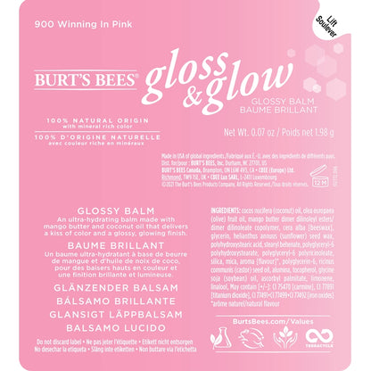 Burt's Bees 透亮潤唇膏 - 輕柔粉紅 (Winning in Pink) 1.98g