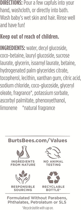 Burt's Bees Baby Natural 2-in-1 Shower and Shampoo - Classic Formula 354.8ml