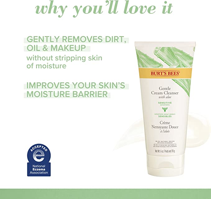 Burt's Bees Gentle Cream Cleanser with aloe 纯・米乳芦荟洁面霜